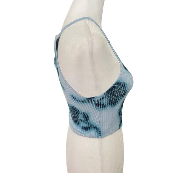NWT Urban Outfitters Womens Medium Tank Top Pru Floral Peekaboo Sweater Cami - Picture 8 of 9